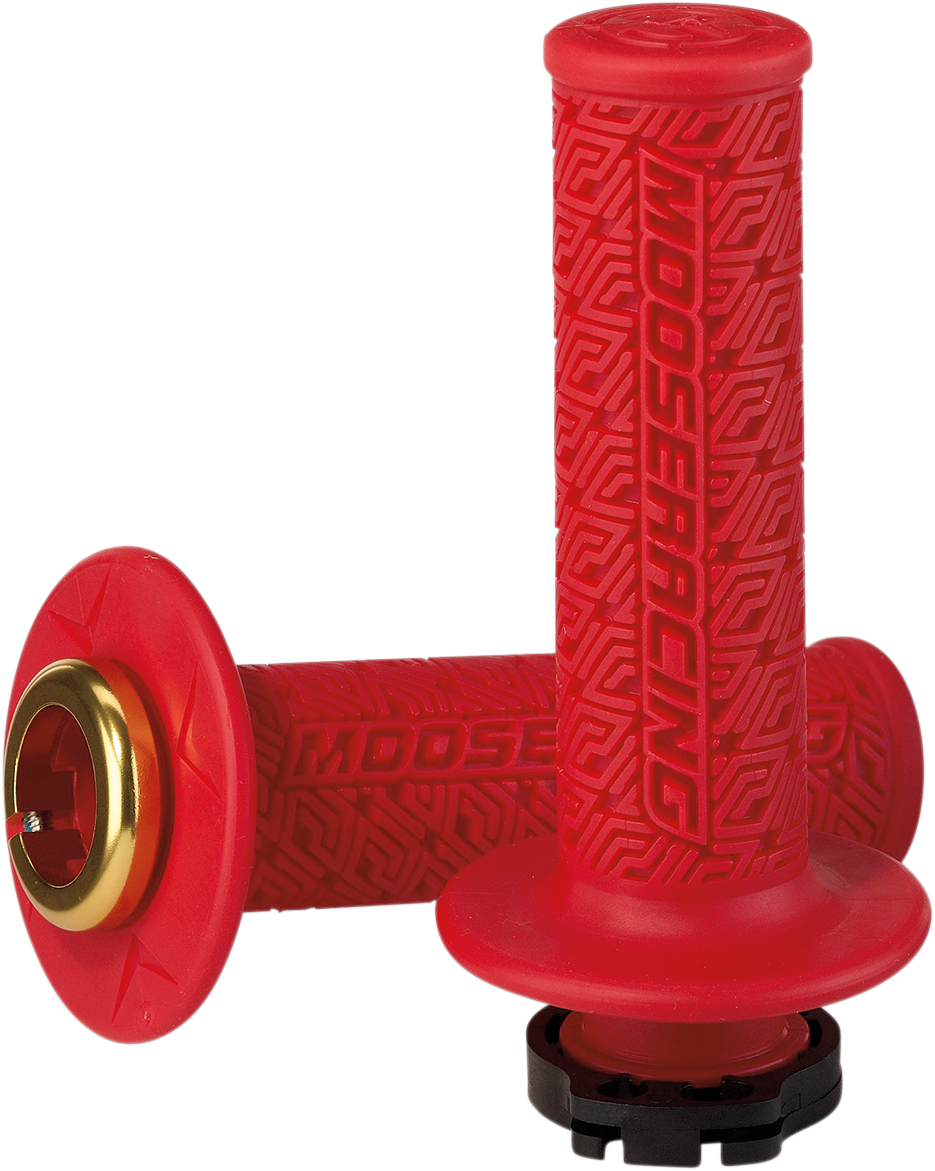 MOOSE OFFROAD 36 Series Clamp-On Grips - Red/Gold