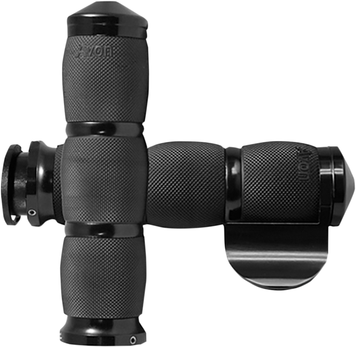 AVON GRIPS 3-Ring Air Cushioned Grips - Indian - Throttle Boss - Anodized