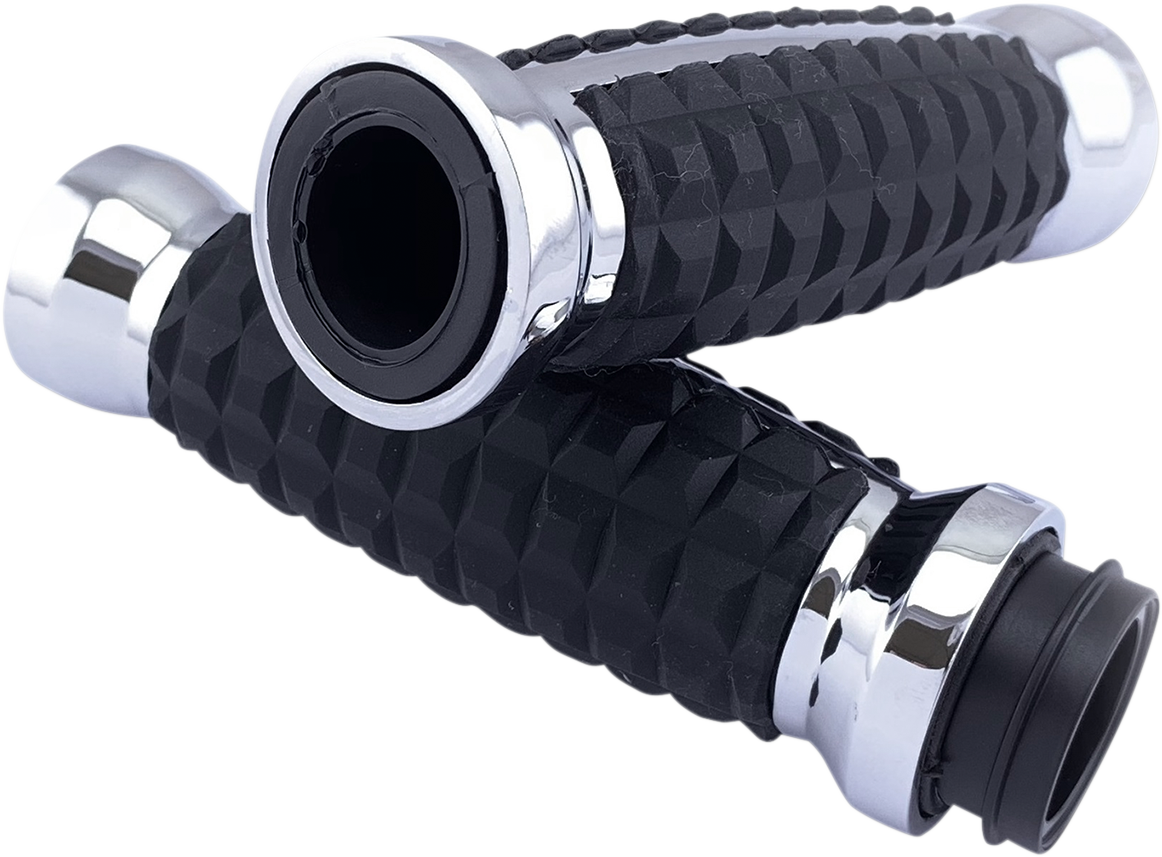 DRAG SPECIALTIES GRIP CHR GRENADE GRIP TBW