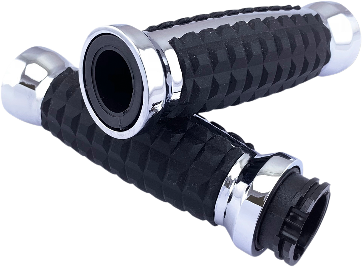 DRAG SPECIALTIES GRIP CHR GRENADE GRIP TBW - Image 2