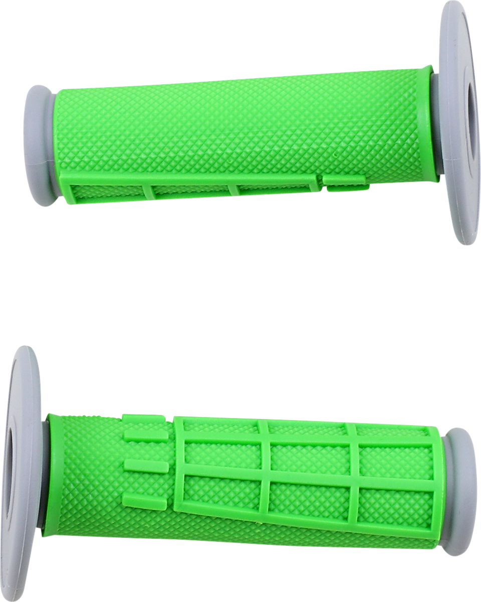 MOOSE OFFROAD Comp Diamond Half Waffle Grips - Green