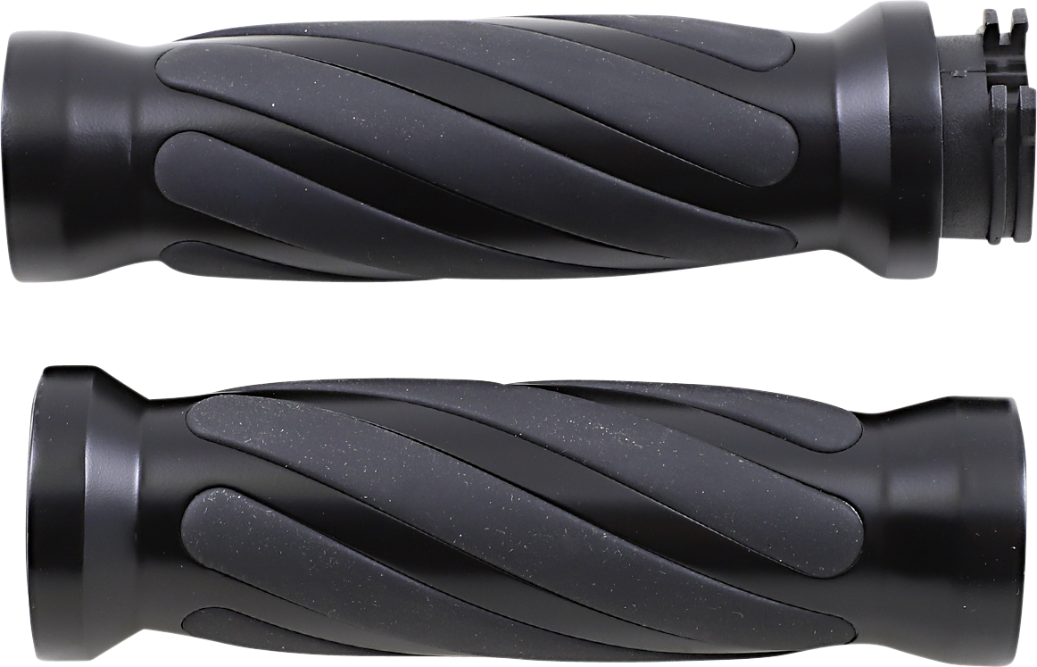 DRAG SPECIALTIES Twisted Grips - Matte Black