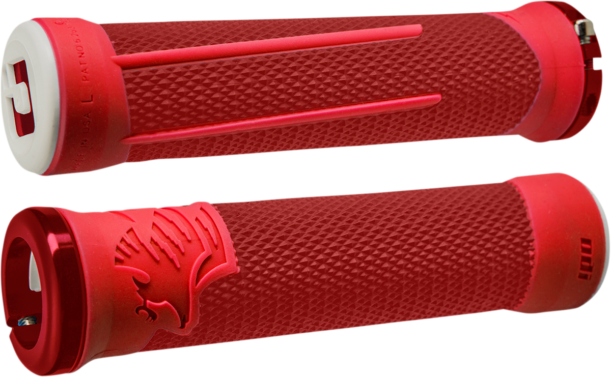 ODI AG-2 MTB Grips - Red/Fire Red