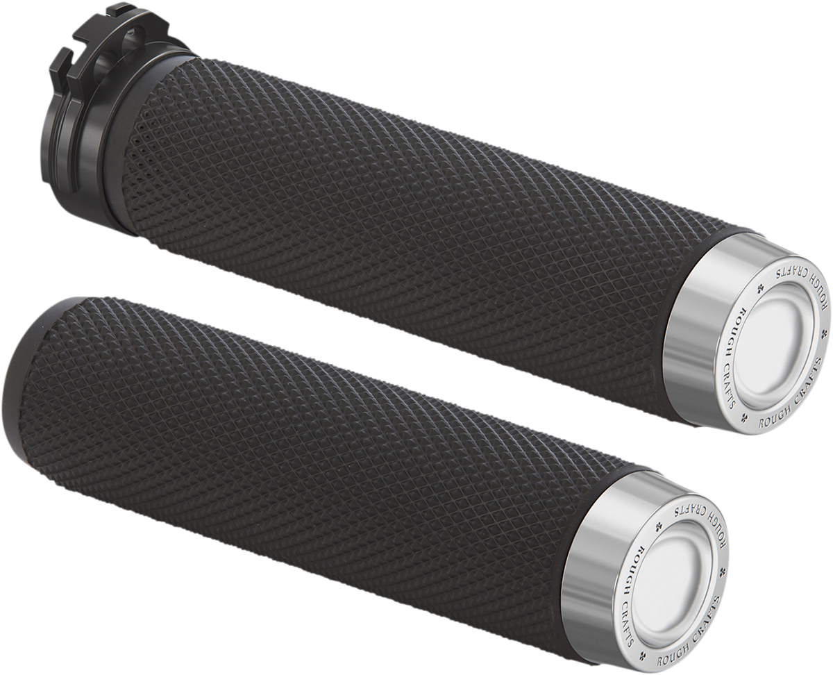 ROUGH CRAFTS Grips - Knurled - Cable - Chrome