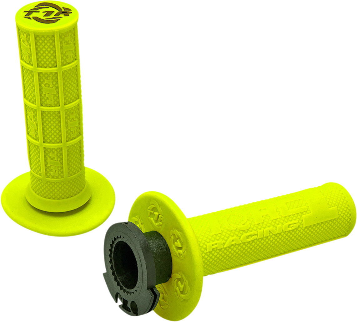 TORC1 Defy Lock-On Grips - 4-Stroke - Fluorescent Yellow
