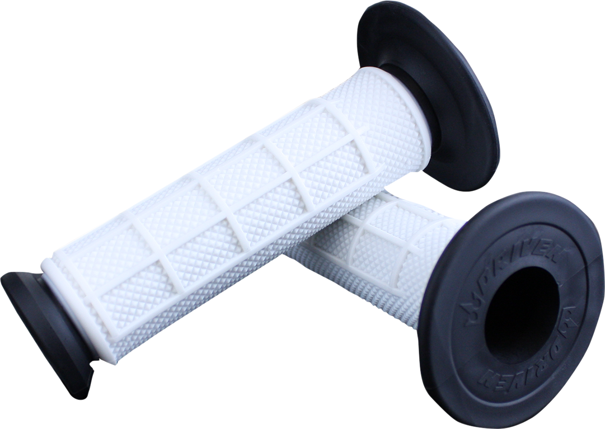 DRIVEN RACING Pro Waffle Grips - White/Black