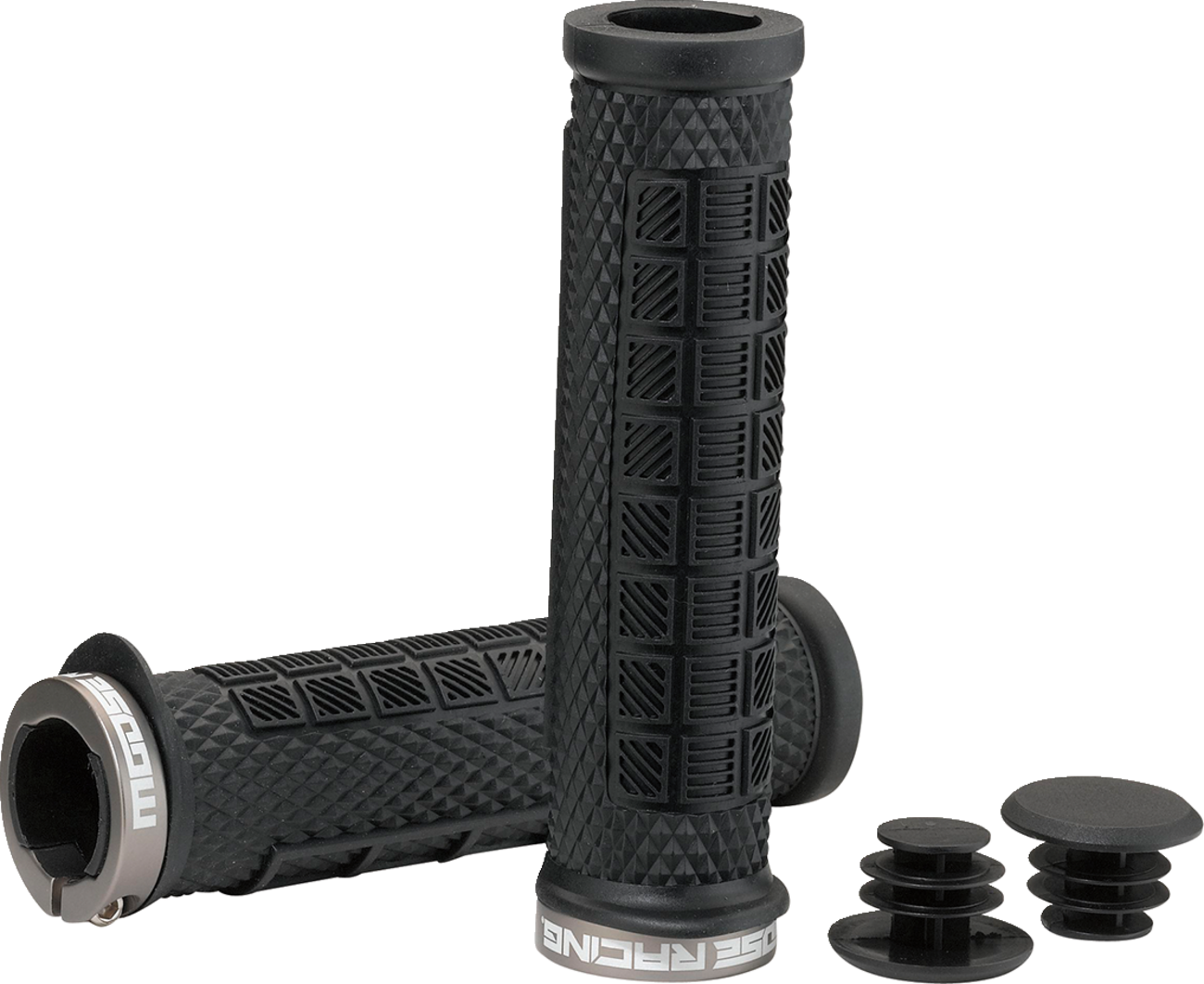 MOOSE OFFROAD Mountain Bike Lock-On Grips - Black - 129 mm