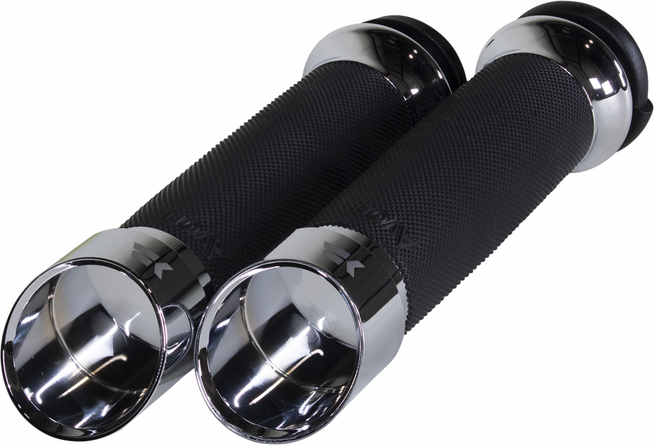 KHROME WERKS Edge Grips - Custom Contour - TBW - Chrome