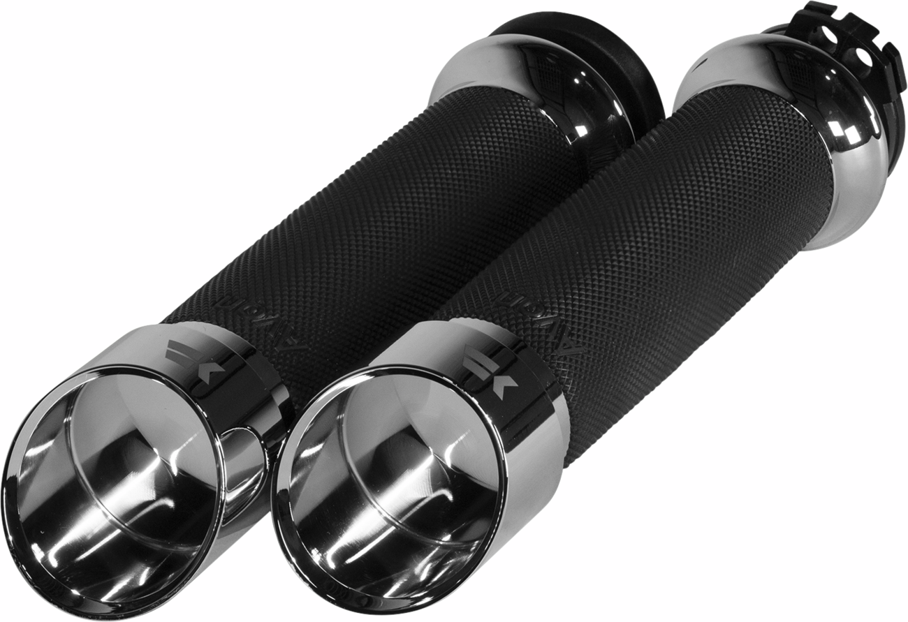 KHROME WERKS Edge Grips - Custom Contour - Cable - Chrome