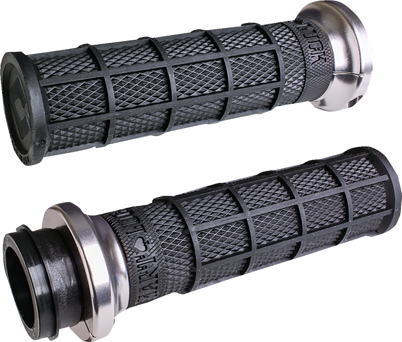 ODI Hart-Luck Signature V-Twin Lock-On™ Grips - Cable - Black/Silver
