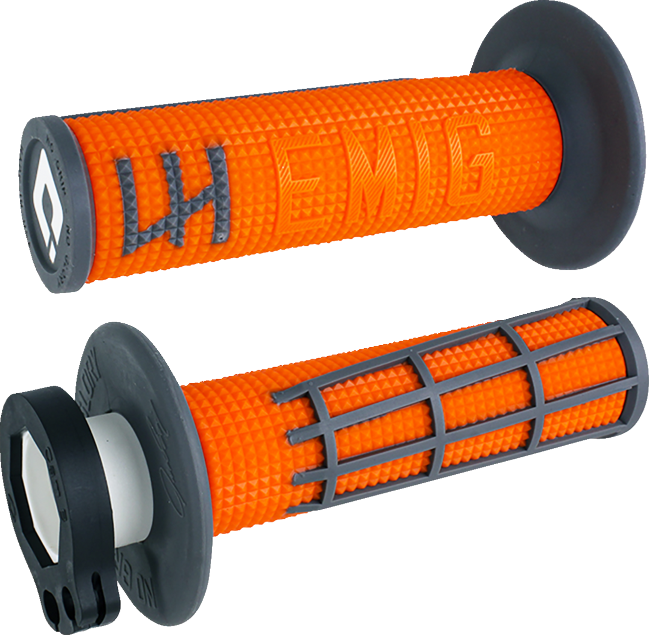 ODI EMIG 2.0 Lock-On Grips - Orange/Graphite