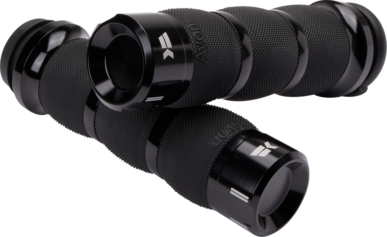 KHROME WERKS Klassic Grips - Air Cushion - TBW - Black