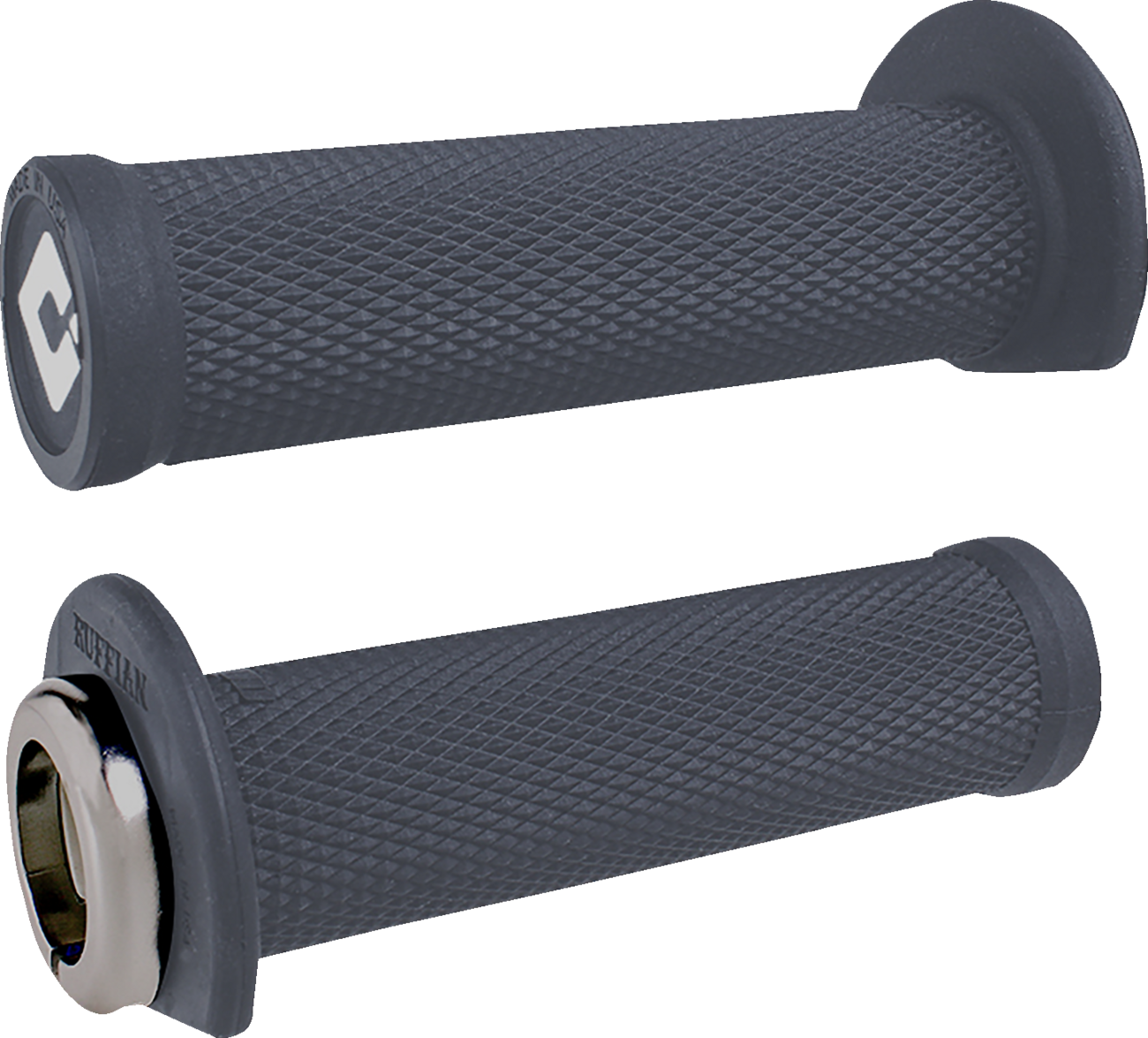 ODI Ruffian 2.1 Lock-On Grips - ATV/PWC - Graphite/Silver