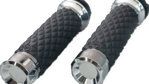 KHROME WERKS Klassic Grips - Custom Contour - Diamond - Chrome