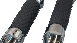 KHROME WERKS Edge Grips - Custom Contour - Diamond - Chrome