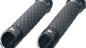 KHROME WERKS Edge Grips - Custom Contour - Diamond - Black