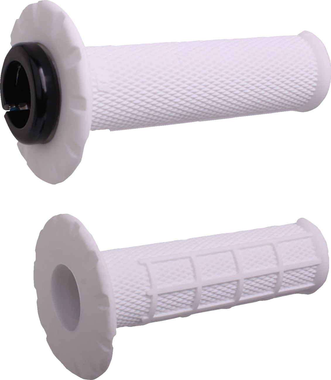 ODI Universal Lock-On Half Waffle Grips - White/Black