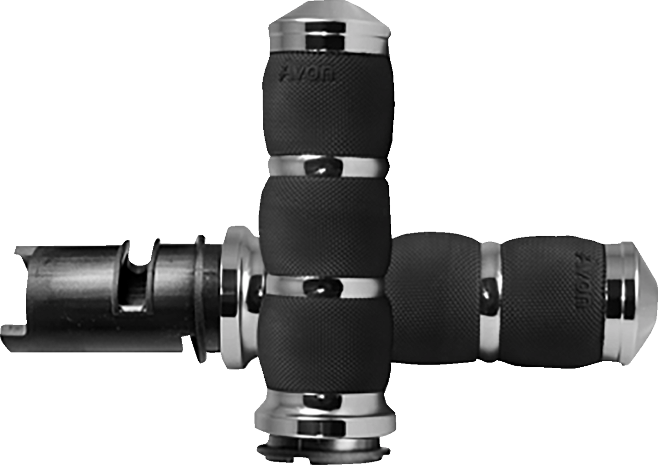 AVON GRIPS 3-Ring Air Cushioned Grips - TBW - Chrome