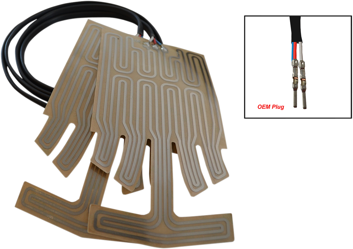 RACE SHOP INC. High Power Grip Heater Element Kit with OEM Connector - Extended - 2-Wire Terminal - Ski Doo