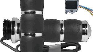 AVON GRIPS Heated Grips - Velvet Air - Cable - Chrome