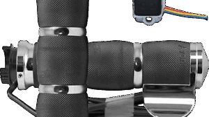 AVON GRIPS Heated Grips - Air Cushion - Throttle Boss - Metric - Chrome