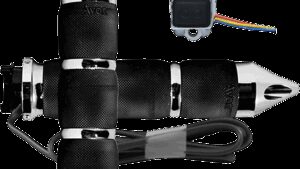 AVON GRIPS Heated Grips - Air Cushion - Spike - Metric - Chrome