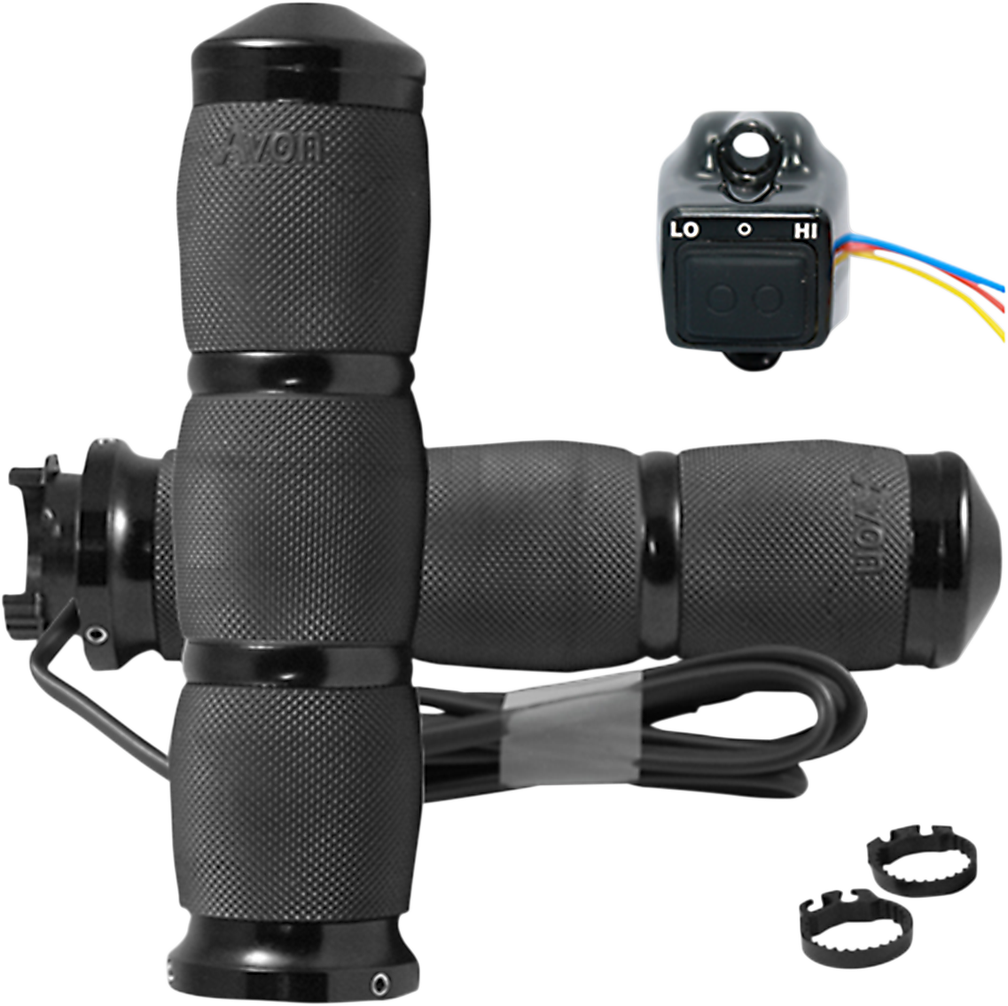 AVON GRIPS Heated Grips - Air Cushion - Metric - Black