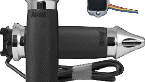 AVON GRIPS Heated Grips - Custom Contour - Metric - Spike - Chrome
