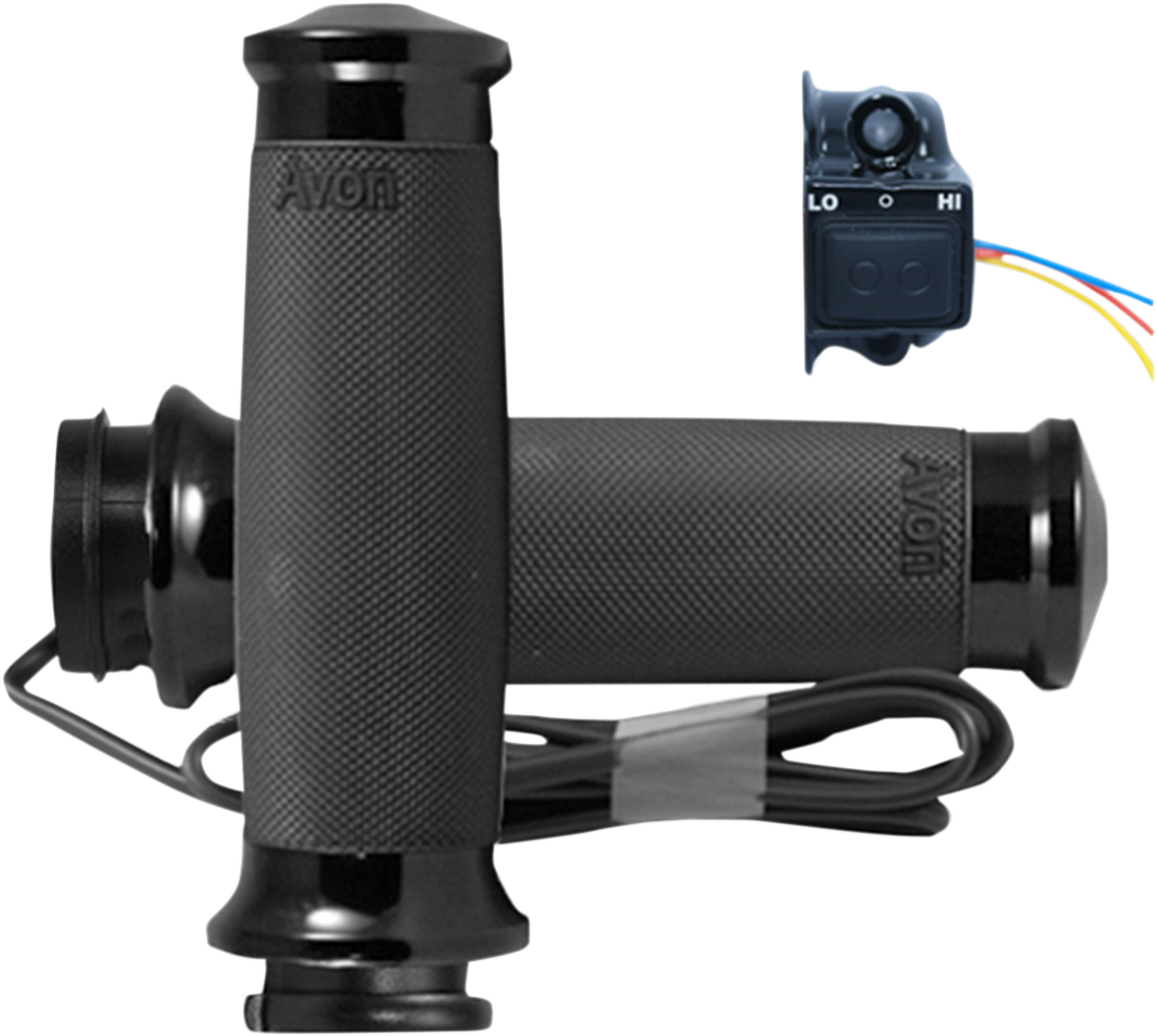 AVON GRIPS Heated Grips - Custom Contour - TBW - Black