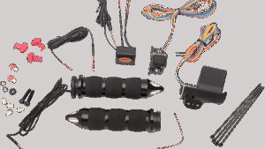 AVON GRIPS Heated Grips - Air Cushion - Spike - TBW - Black