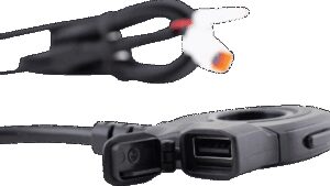 KOSO NORTH AMERICA Heated Grip Thumb Switch - USB-A Charger - Black