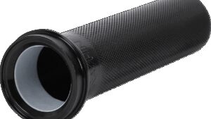 THRASHIN SUPPLY CO. Throttle Tube - Knurled - 1" - TBW - Black