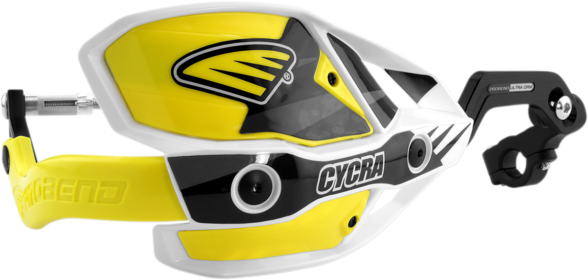 CYCRA Ultra Probend CRM Wrap Around Handguards for 1-1/8" Handlebars - White/Yellow