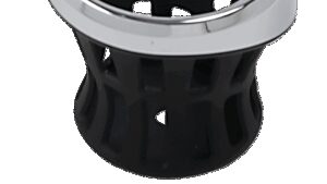 CIRO Drink Holder - 1-1/4" Handlebar Mount - Chrome/Black Clamp