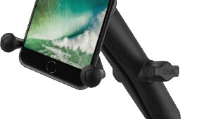 RAM MOUNTS Small Tough-Claw™ Base with Long Double-Socket Arm and Universal Ram® X-Grip® Cradle