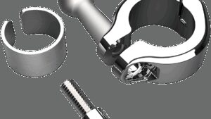 CIRO Aluminum Clamp Kit - Ball Mount - 7/8" - 1" Handlebars - Chrome