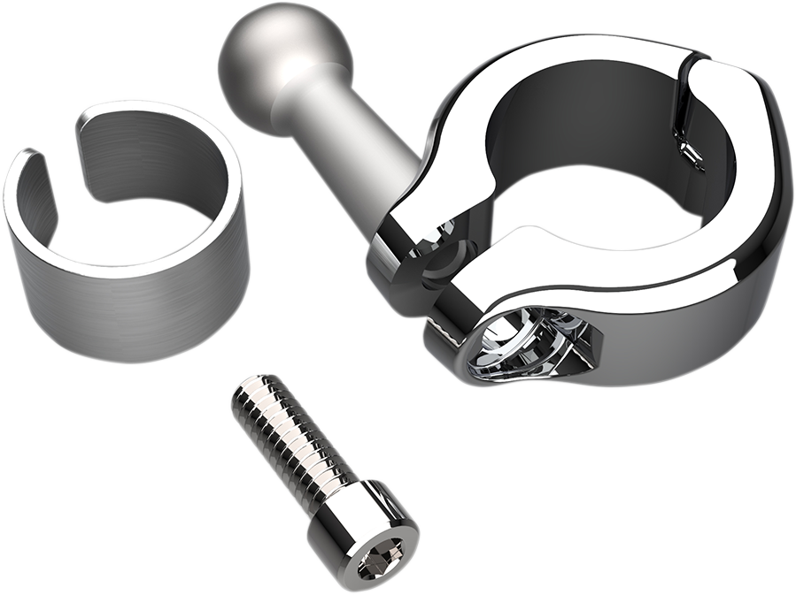 CIRO Aluminum Clamp Kit - Ball Mount - 7/8" - 1" Handlebars - Chrome
