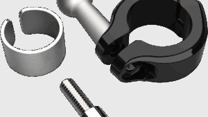 CIRO Aluminum Clamp Kit - Ball Mount - 7/8" - 1" Handlebars - Black