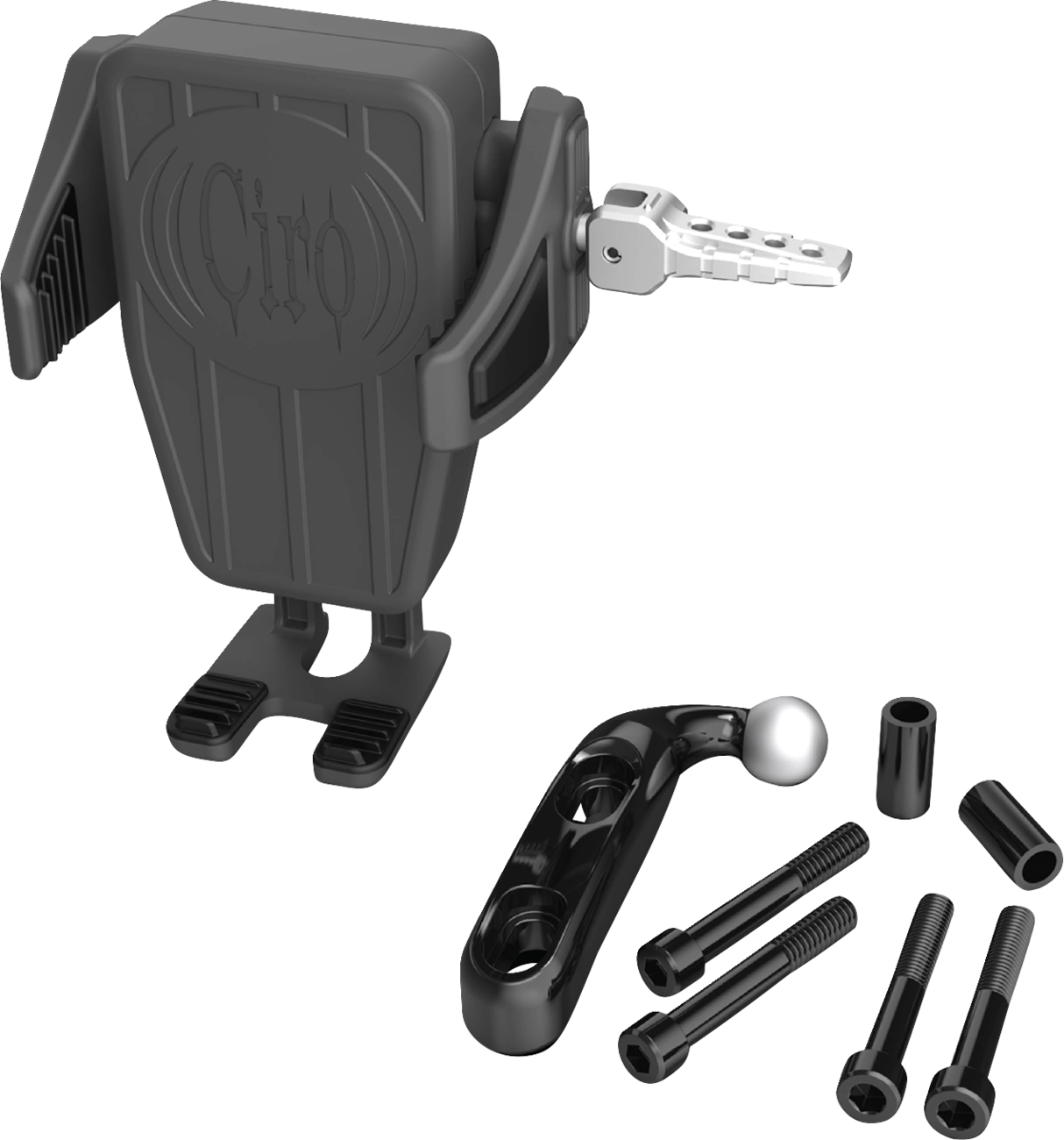 CIRO HOLDER PHONE GEN 2 CYBERCHARGER BLK, OFFSET PERCH MOUNT CHR