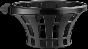 CIRO HOLDER DRNK BIG ASS GEN 2 BLK, H-BAR MNT 1-1/8", 1-1/4" BLK