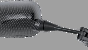 EMGO Mirror - Side View - Black/Carbon Fiber - Rectangle - Right - Kawasaki