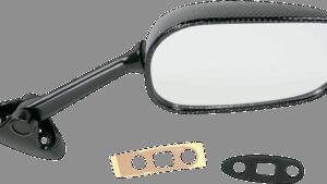 EMGO Mirror - Side View - Black/Carbon Fiber - Rectangle - Right - Suzuki