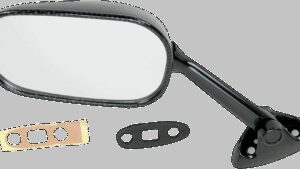 EMGO Mirror - Side View - Black/Carbon Fiber - Rectangle - Left - Suzuki