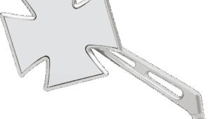 EMGO Mirror - Maltese - Side View - Cross - Chrome - Left - Universal