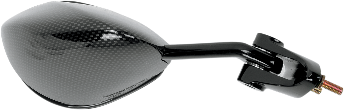 EMGO Mirror - Side View - Black/Carbon Fiber - Rectangle - Right - Kawasaki