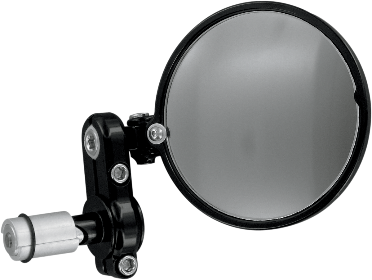 PSR Mirror - Franco/Folded-In - Side View/Bar-End - Round - Black