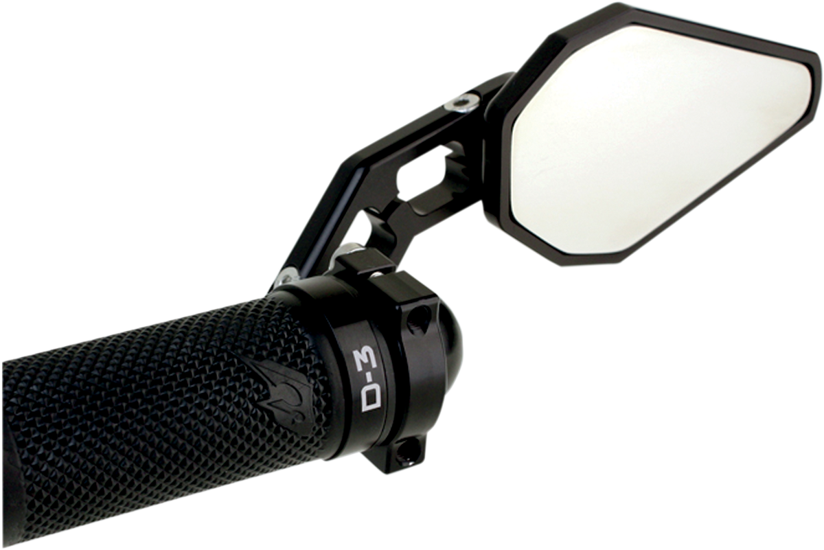 DRIVEN RACING Mirror - D-Axis - Side View - Hexagon - Black - Each
