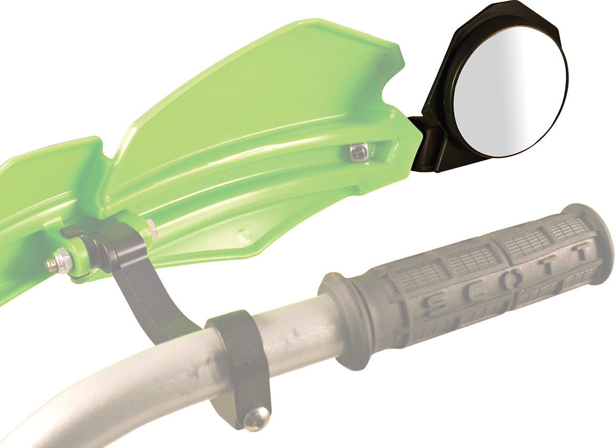 POWERMADD Mirror - Star Series - Side View - Round - Large - Black - Each