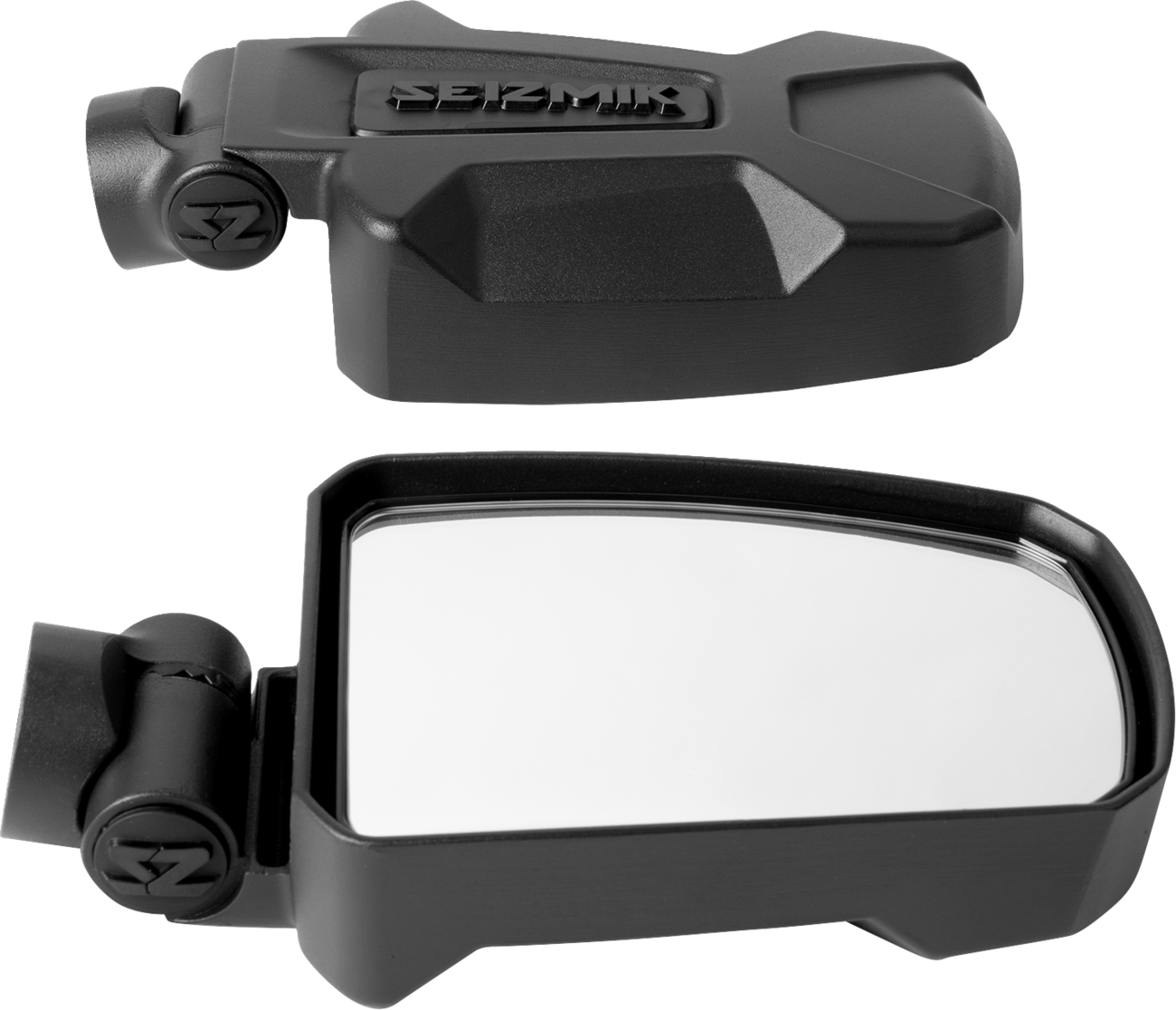 SEIZMIK Mirrors - Pursuit - Side View - Rectangle - Black - 1.75" ROPS