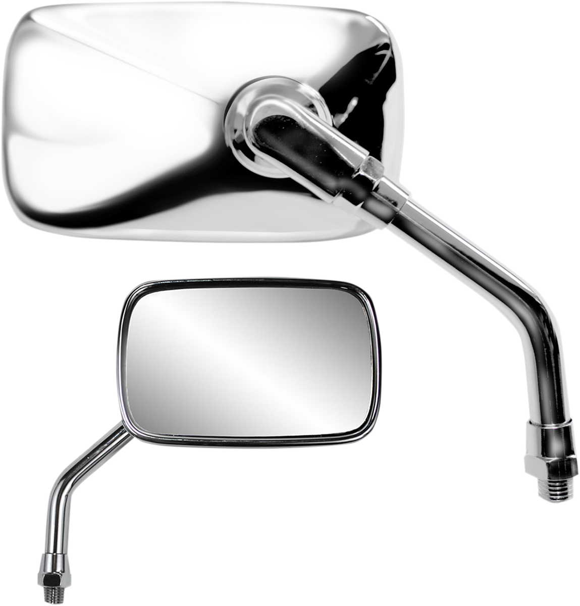 PARTS UNLIMITED Mirror - Mini - Side View - Rectangle - Chrome - M10x1.25 - Each